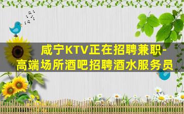 咸宁KTV正在招聘兼职-高端场所酒吧招聘酒水服务员